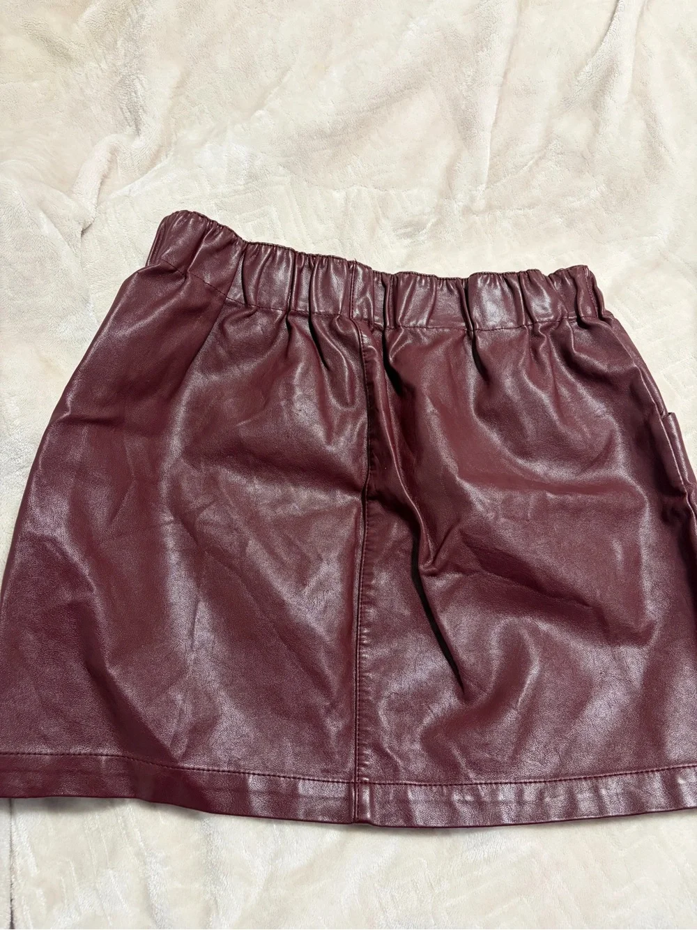 wild fable Faux Leather Mini Skirt in Burgundy - Picture 2 of 3